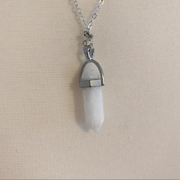 Boutique Boho Moon White Quartz Layered Necklace - Picture 3 of 4